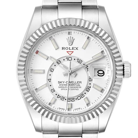 rolex sky dweller 18kt white gold.